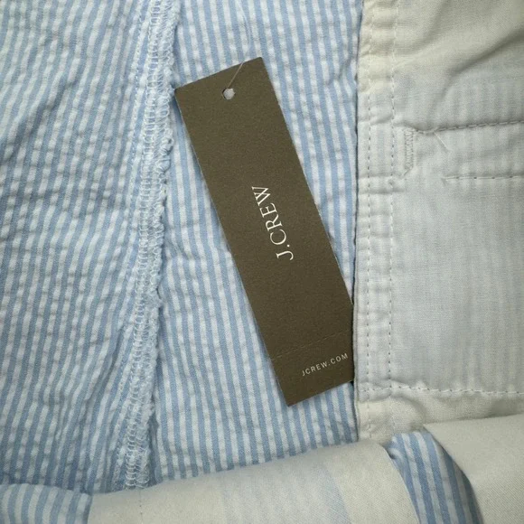 J Crew. Seersucker Shorts Mens 38 Blue Striped Casual Summer Lightweight NWT - Picture 4 of 10